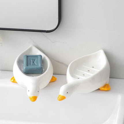 Cute Duck Ceramic Soap Dish