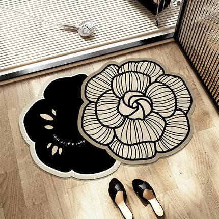 Mattes de bas de bain de salle de bain Absorbant Mat de bain non glissant rapidement baignoire sèche Chauchette de douche de toilette Tapis d'entrée