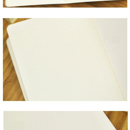 5 Stück A5 B5 A4 Notizbuch, 36 Blatt/72 Seiten/Buch, Kraftpapier und schwarzer Einband, Büro-Lernnotizen-Zubehör QP-09