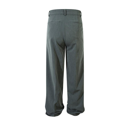 High Street Wide-Leg Trousers with Metal Buckle