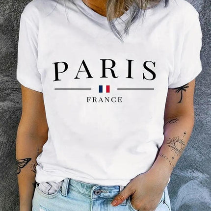 Women’s Printed Cotton T-Shirt and Shorts Two-Piece Set