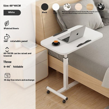 Horaire d'ordinateur, bureau, petite table d'appartements, table d'étude à domicile, pliable à table de travail, mobile et réglable à côté du lit