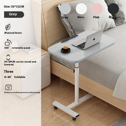 Horaire d'ordinateur, bureau, petite table d'appartements, table d'étude à domicile, pliable à table de travail, mobile et réglable à côté du lit