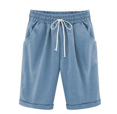 Women’s Summer Five-Point Cotton Blend Pants