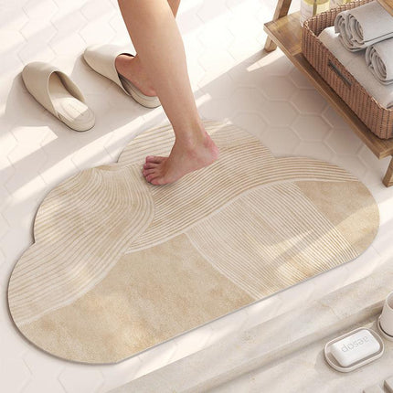 Mattes de bas de bain de salle de bain Absorbant Mat de bain non glissant rapidement baignoire sèche Chauchette de douche de toilette Tapis d'entrée
