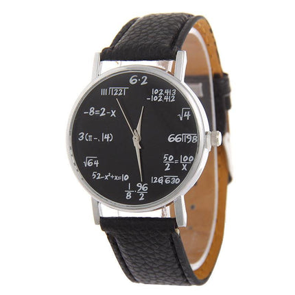 Unique Mathematical Dial Quartz Timepiece for Men & Women