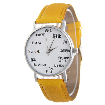 Unique Mathematical Dial Quartz Timepiece for Men & Women