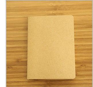 5 Stück A5 B5 A4 Notizbuch, 36 Blatt/72 Seiten/Buch, Kraftpapier und schwarzer Einband, Büro-Lernnotizen-Zubehör QP-09