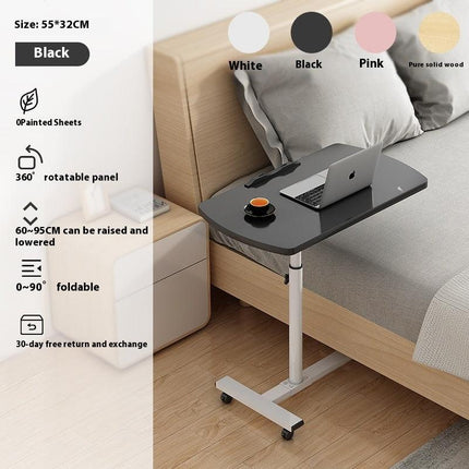 Horaire d'ordinateur, bureau, petite table d'appartements, table d'étude à domicile, pliable à table de travail, mobile et réglable à côté du lit