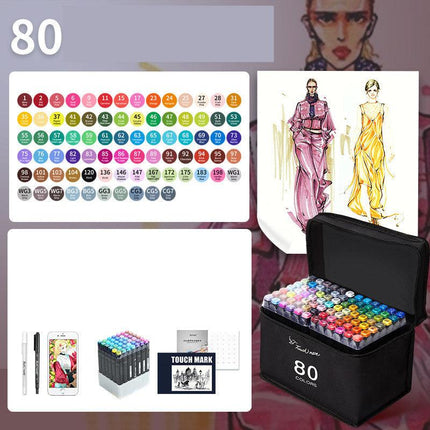 Juego de rotuladores artísticos oleosos de 24 a 60 colores para dibujar, dibujar, dibujar, grafiti, manga, material de arte escolar.