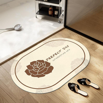 Mattes de bas de bain de salle de bain Absorbant Mat de bain non glissant rapidement baignoire sèche Chauchette de douche de toilette Tapis d'entrée