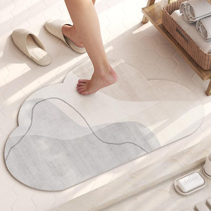 Mattes de bas de bain de salle de bain Absorbant Mat de bain non glissant rapidement baignoire sèche Chauchette de douche de toilette Tapis d'entrée