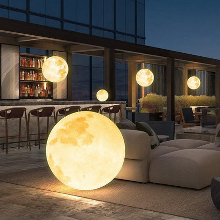 Nordic Modern Creative Full Lune Chandelier Retro Personnalité Art Ball Moon LED LED PENDANT Light Home Decoration Lamps