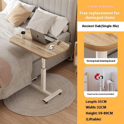 Horaire d'ordinateur, bureau, petite table d'appartements, table d'étude à domicile, pliable à table de travail, mobile et réglable à côté du lit