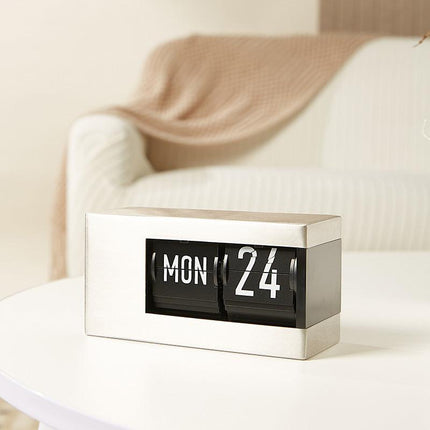 Flip Clock Vintage Desk Clocks Retro Flip Down Clocks - Corloge interne alimentée en batte