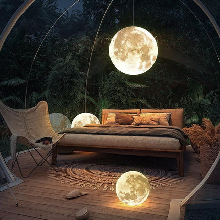 Nordic Modern Creative Full Lune Chandelier Retro Personnalité Art Ball Moon LED LED PENDANT Light Home Decoration Lamps