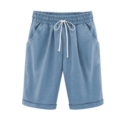 Women’s Summer Five-Point Cotton Blend Pants