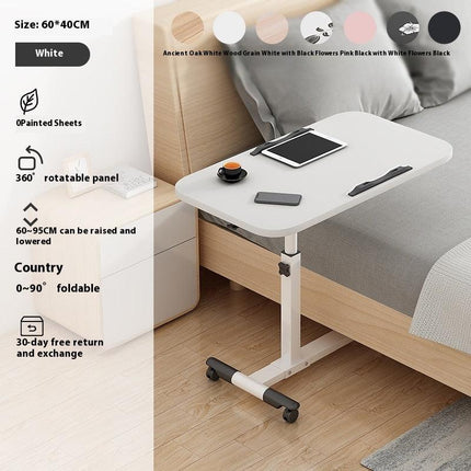 Horaire d'ordinateur, bureau, petite table d'appartements, table d'étude à domicile, pliable à table de travail, mobile et réglable à côté du lit