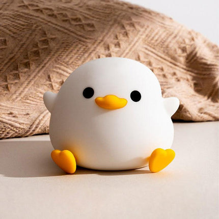 Doudou Duck Silicone Alarm Lampe ambiant Light Bedroom Bedside Lampe USB Charge avec Light Night Sleeping