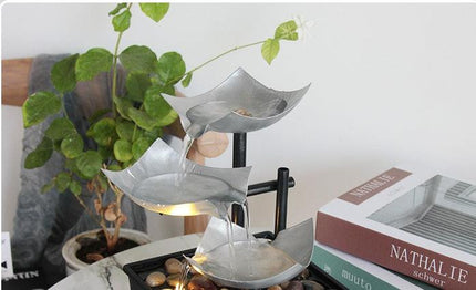 Fontaine en métal et en plastique à la main moderne - conception de placage de couleur élégante pour décoration maison | Cut2krani