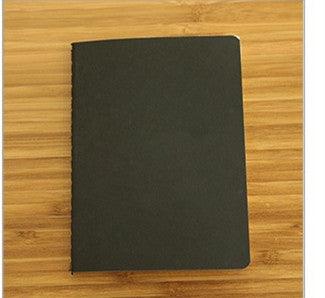 5 Stück A5 B5 A4 Notizbuch, 36 Blatt/72 Seiten/Buch, Kraftpapier und schwarzer Einband, Büro-Lernnotizen-Zubehör QP-09