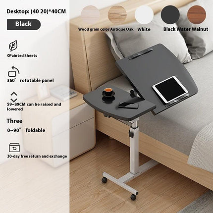Horaire d'ordinateur, bureau, petite table d'appartements, table d'étude à domicile, pliable à table de travail, mobile et réglable à côté du lit