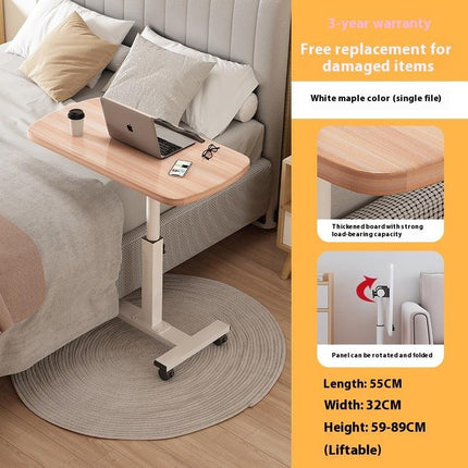 Horaire d'ordinateur, bureau, petite table d'appartements, table d'étude à domicile, pliable à table de travail, mobile et réglable à côté du lit