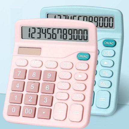 1 calculadora científica solar de escritorio, calculadora financiera para oficina, calculadora de pantalla grande, calculadora bonita.