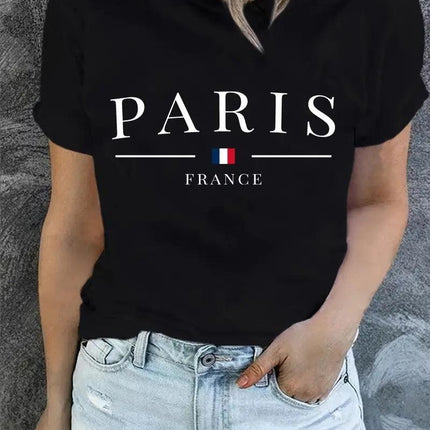 Women’s Printed Cotton T-Shirt and Shorts Two-Piece Set