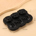 6-Piece Diamond Rose Silicone Ice Cube Tray