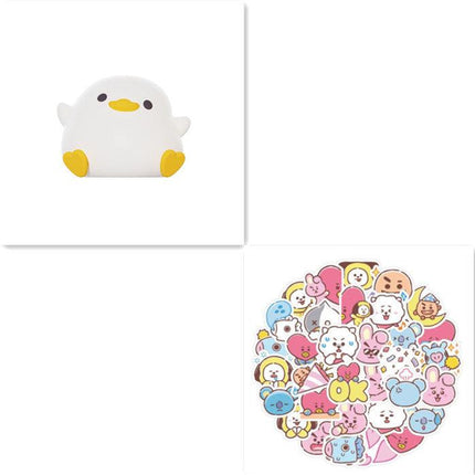 Doudou Duck Silicone Alarm Lampe ambiant Light Bedroom Bedside Lampe USB Charge avec Light Night Sleeping