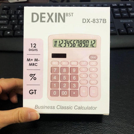 1 calculadora científica solar de escritorio, calculadora financiera para oficina, calculadora de pantalla grande, calculadora bonita.