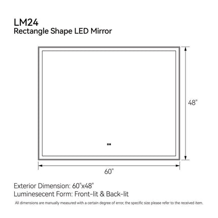 Modern LED Smart Mirror with Hidden Light