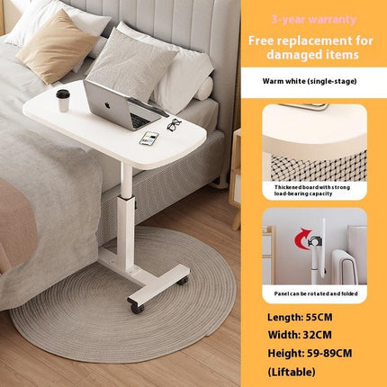 Horaire d'ordinateur, bureau, petite table d'appartements, table d'étude à domicile, pliable à table de travail, mobile et réglable à côté du lit