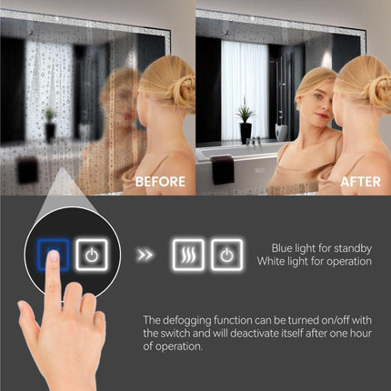 Modern LED Smart Mirror with Hidden Light