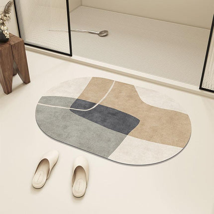 Mattes de bas de bain de salle de bain Absorbant Mat de bain non glissant rapidement baignoire sèche Chauchette de douche de toilette Tapis d'entrée