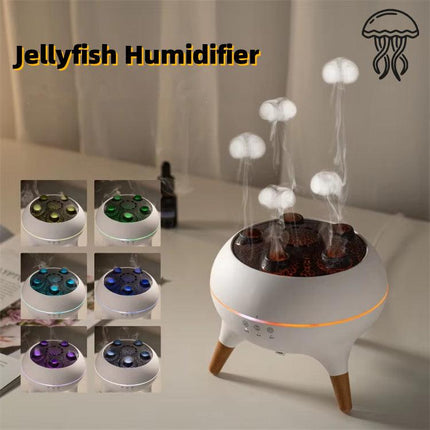 Méduse multi-pulvérisation Encens fumeur ménage lourde brouillard lumières colorées de flamme de bureau humidificateur avec télécommande