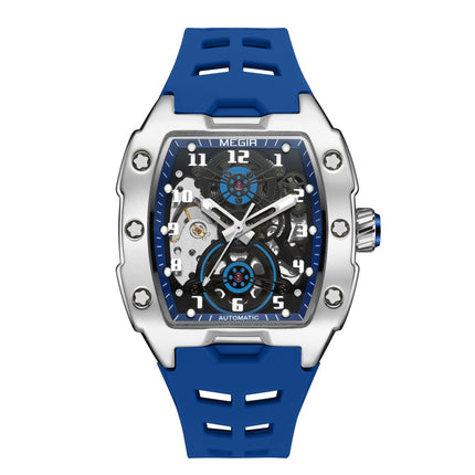 Men’s Barrel-Shaped Waterproof Mechanical Watch