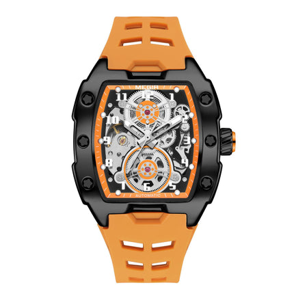 Men’s Barrel-Shaped Waterproof Mechanical Watch