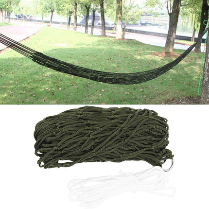 Single Person Nylon Mesh Hammock with Ropes