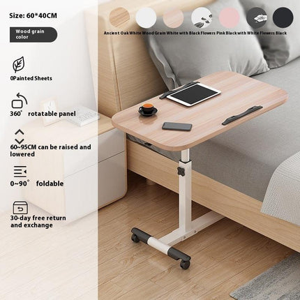 Horaire d'ordinateur, bureau, petite table d'appartements, table d'étude à domicile, pliable à table de travail, mobile et réglable à côté du lit