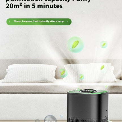 Purificateur d'air HEPA pour la maison et la voiture - fumée, odeur et dissolvant PM2.5 avec contrôle intelligent