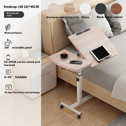 Horaire d'ordinateur, bureau, petite table d'appartements, table d'étude à domicile, pliable à table de travail, mobile et réglable à côté du lit