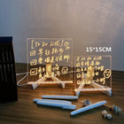 Tablero de notas acrílico luminoso transparente