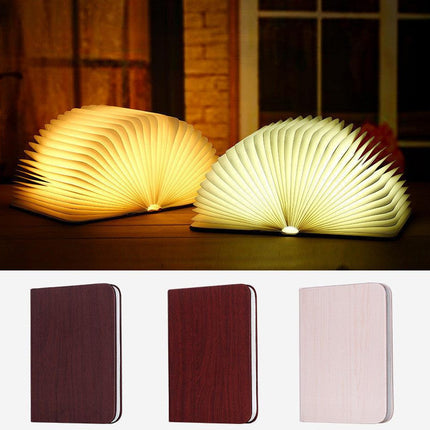 USB Rechargeable Wooden Book Light