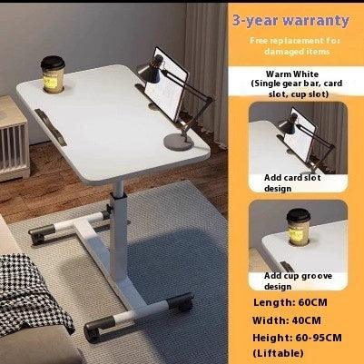 Horaire d'ordinateur, bureau, petite table d'appartements, table d'étude à domicile, pliable à table de travail, mobile et réglable à côté du lit