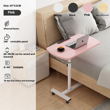Horaire d'ordinateur, bureau, petite table d'appartements, table d'étude à domicile, pliable à table de travail, mobile et réglable à côté du lit
