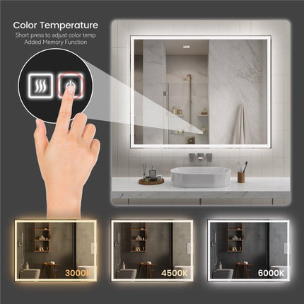 Modern LED Smart Mirror with Hidden Light