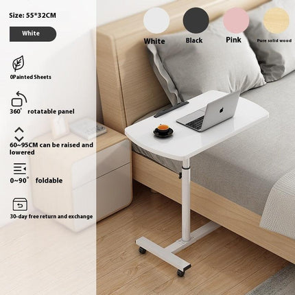 Horaire d'ordinateur, bureau, petite table d'appartements, table d'étude à domicile, pliable à table de travail, mobile et réglable à côté du lit