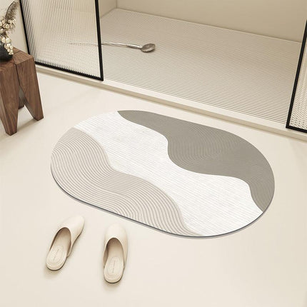 Mattes de bas de bain de salle de bain Absorbant Mat de bain non glissant rapidement baignoire sèche Chauchette de douche de toilette Tapis d'entrée